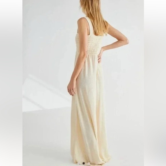 FP Beach | Homecoming Linen Blend Jumpsuit Extra Wide Leg, Cream - Picture 2 of 7
